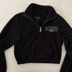 David Lerner Black Zip-Up Fleece